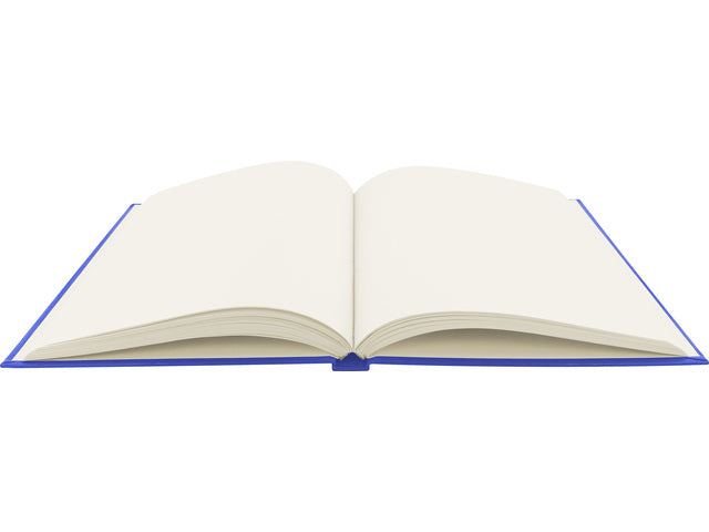 Dummybook Kangaro A4 weiß 80 Vel, blau Leinen kaft