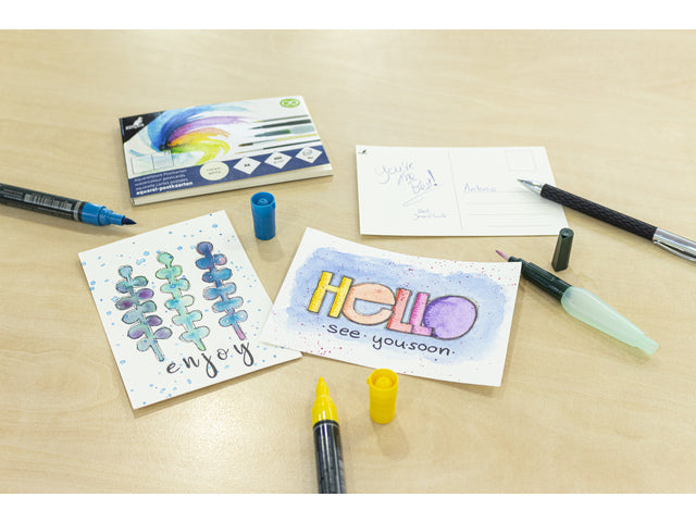 Postkaarten Kangaro blok 15 vel 300 grams aquarelpapier, A6, blanco postkaarten