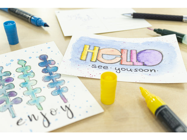 Postkaarten Kangaro blok 15 vel 300 grams aquarelpapier, A6, blanco postkaarten