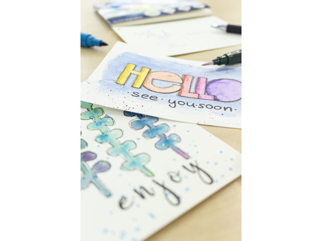 Postkaarten Kangaro blok 15 vel 300 grams aquarelpapier, A6, blanco postkaarten