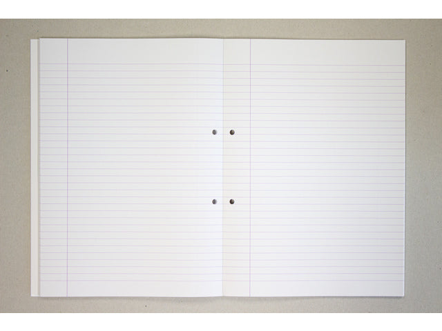 Cursusblok Kangaro A4 lijn 8mm 90 gram 100 vel pak 4 stuks