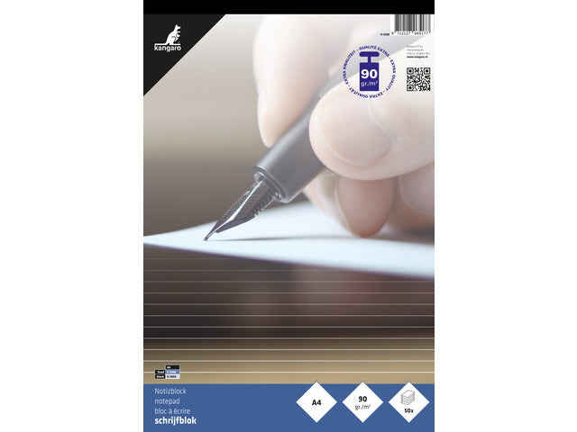 Schrijfblok Kangaro 90 gram gelinieerd