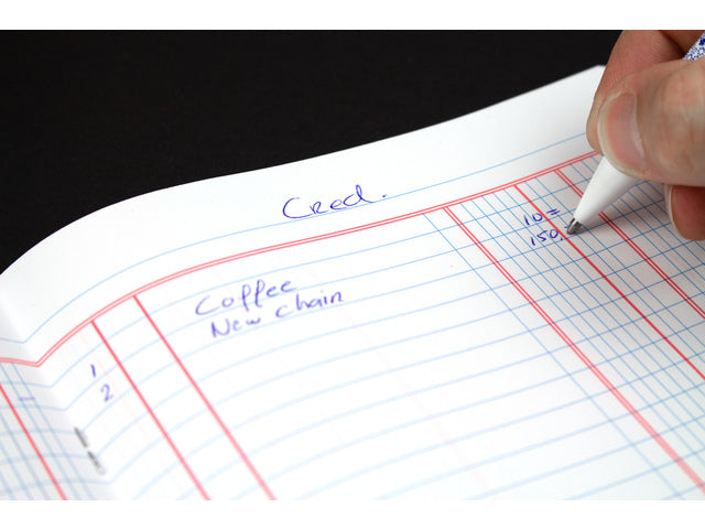 Boekhoudschrift Kangaro 40 bladzijden, 165x210mm zwart, 70 gram chloorvrij papier