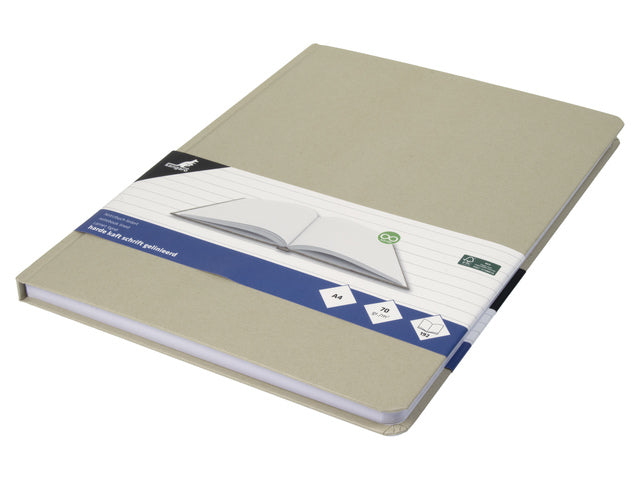 Notitieboek Kangaro met harde kraftkaft. A4 96 vel 70 grams papier, gelinieerd