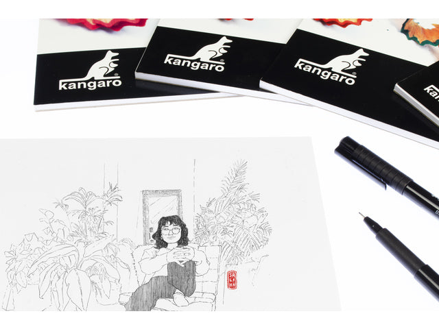 Tekenblok Kangaro 270x360mm 200 grams 20 vel, wit