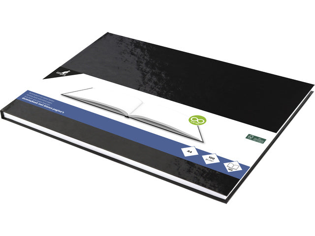 Dummyboek Kangaro A4 liggend zwart blanco HC 80 vel 100 gram wit
