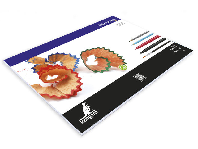 Tekenblok Kangaro A3 200 Gramm 20 Vel weiß