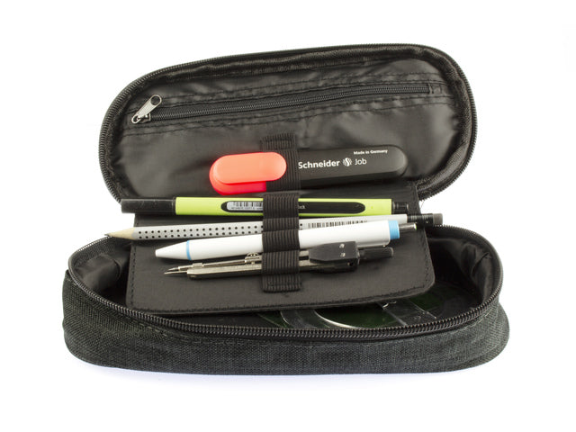 Etui Kangaro met inleg zwart ca 22x5x9cm