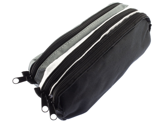 Etui Kangaro 3 vaks schwarz/weiß/grau ca. 25x9x11cm