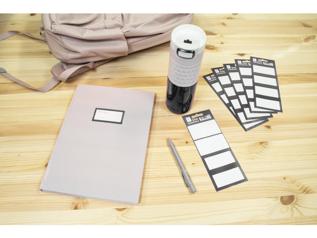 Boeketiket Kangaro 24 etiketten 6 gesloten van 4 stuks zwart