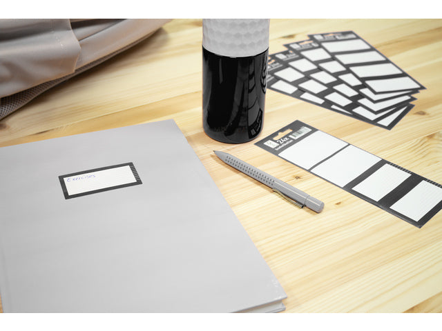 Boeketiket Kangaro 24 etiketten 6 gesloten van 4 stuks zwart