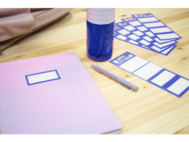 Boeketiket Kangaro 24 etiketten 6 vellen van 4 stuks blauw