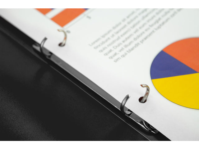 Ringband Kangaro 16 mm 2-ringen, A4 formaat. Vervaardigd van PP. Zwart