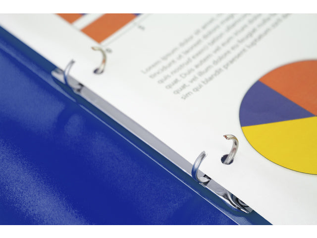 Ringband Kangaro 16 mm 2-ringen, A4 formaat. Vervaardigd van PP. Blauw