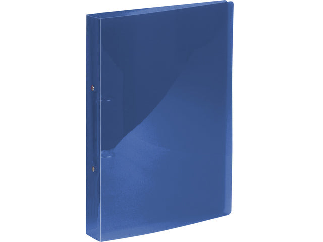 Ringband Kangaro 25 mm 2-ringen, A4 formaat. Vervaardigd van PP. Transparant blauw