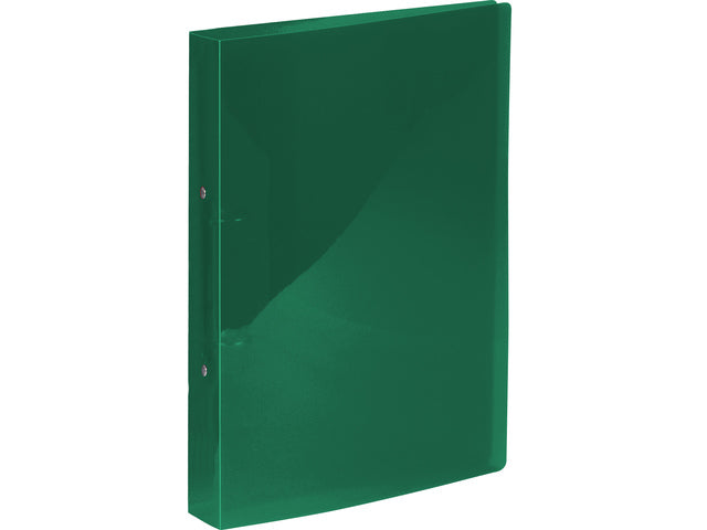 Ringband Kangaro 25 mm 2-rings, A4 formaat. Vervaardigd van PP. Transparant groen