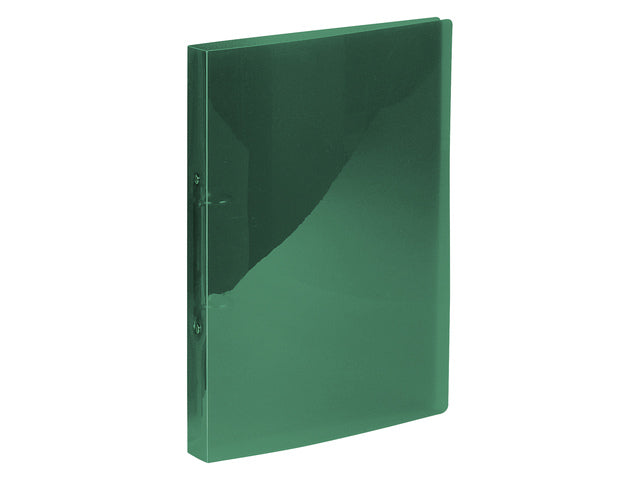 Ringband Kangaro 16 mm 2-ringen, A4 formaat. Vervaardigd van PP. Transparant groen