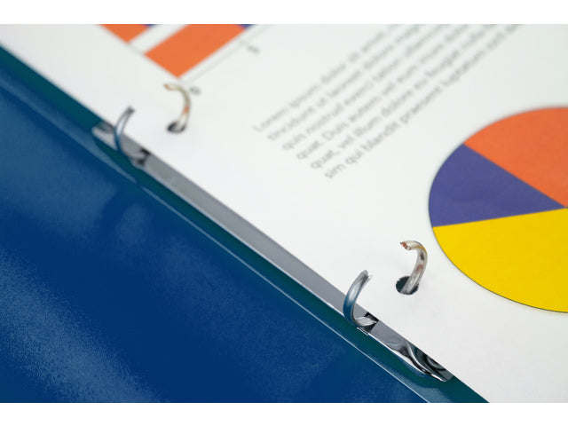 Ringband Kangaro 16 mm 2-ringen, A4 formaat. Vervaardigd van PP. Transparant blauw