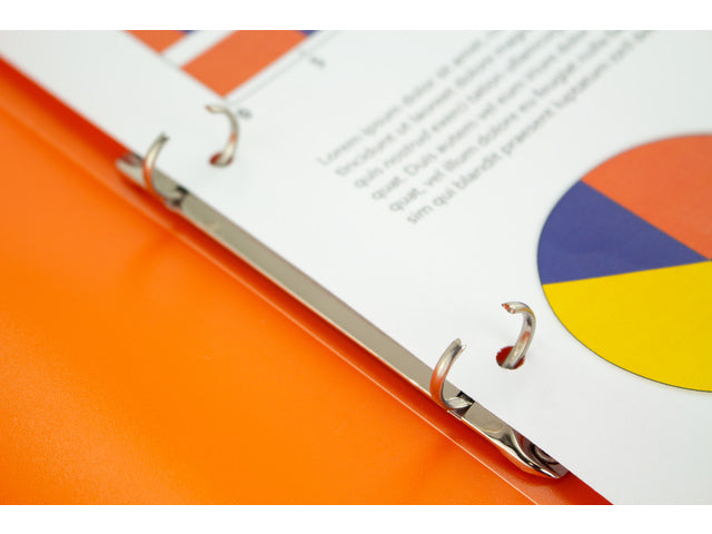 Ringband Kangaro 16 mm 2-ringen, A4 formaat. Vervaardigd van PP. Transparant oranje