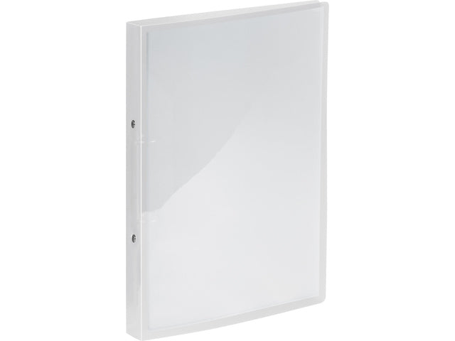 Presentatieringband Kangaro venster 16mm 2-ringen, A4 formaat. Vervaardigd van PP. Transparant