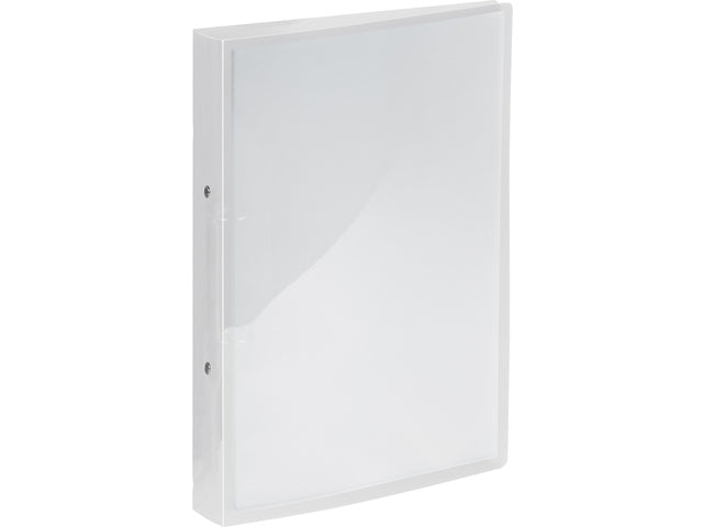 Presentatieringband Kangaro venster 25mm 2-rings, A4 formaat. Vervaardigd van PP. Transparant