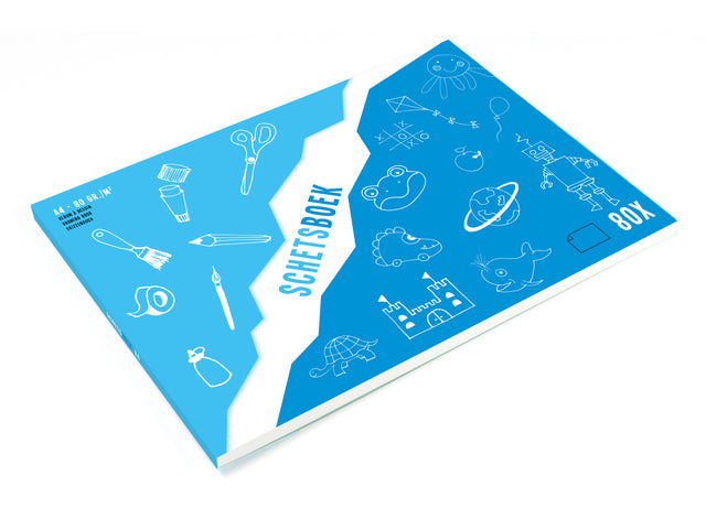 Kangaro schetsboek A4 80 vel 80 gram, korte zijde gelijmd