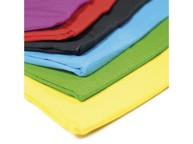 Känguru-Krepppapier A4 50x250cm, 6 Velt in 6 verschiedenen Farben.