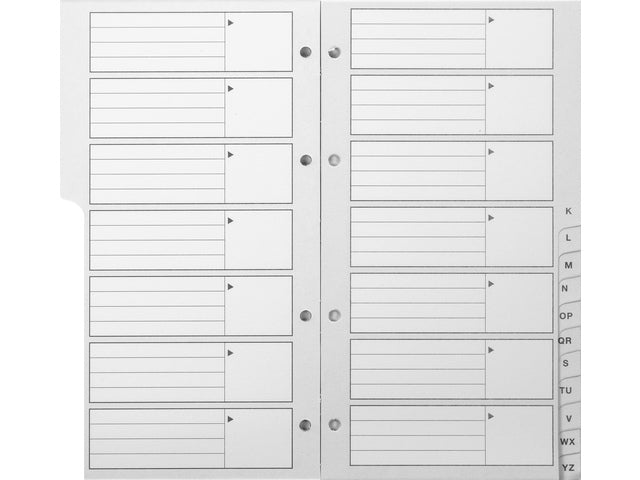 Telefoonregister Kangaro A-Z 4-rings assorti kleuren