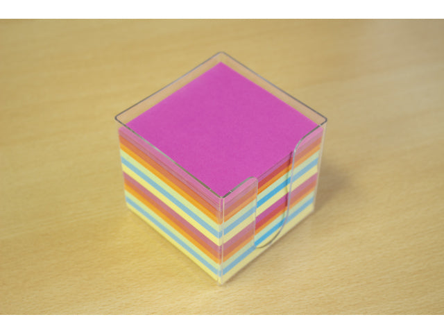 Memokubus inhoud Kangaro 9x9x9cm krimp à 700 vel assorti kleuren