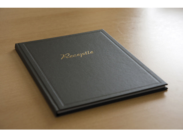 Receptiealbum Kangaro zwart met vakverdeling 26x21cm