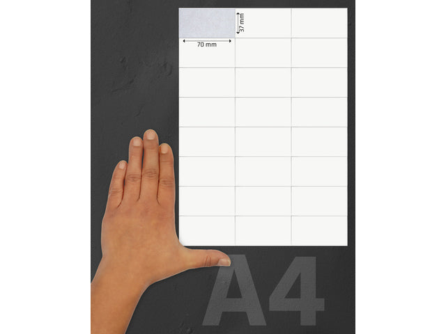 Etiket Kangaro ILK 70x37mm doos à 25 vel 24 etiketten per A4 vel