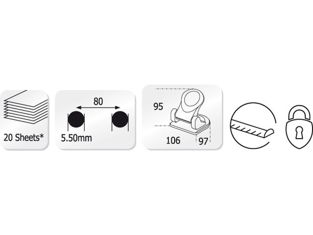 Perforator Kangaro Perfo-20 zwart