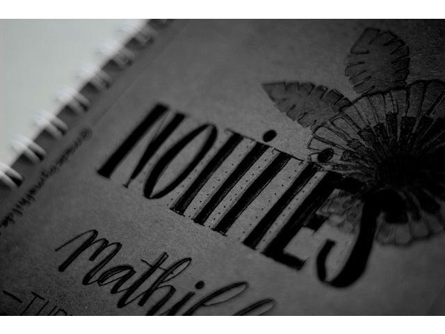 Plakboek Kangaro A5+ 120 grams 40 vel voorkant zwart 25x18cm papier(25x19cm met spiraal)