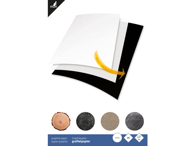 Grafietpapier Kangaro wit A4, 8 vel, 50 gram