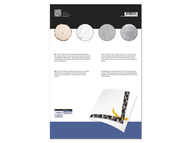 Kohlepapier Kangaro A4 21x31cm 10 Vel schwarz