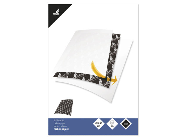 Kohlepapier Kangaro A4 21x31cm 10 Vel schwarz