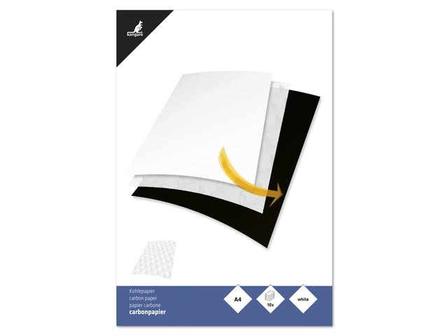 Kohlepapier Känguru A4 21x29,7cm 10 Vel weiß