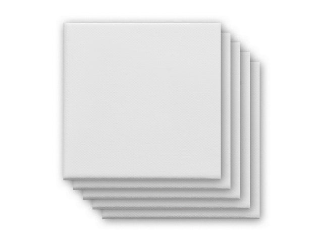 Canvaspaneel Kangaro 10x10 cm set 5 stuks 3mm plaat 280gr katoen 3x geprepareerd
