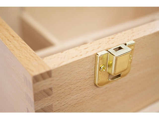 Schilderskist Kangaro met inzetbak en vakverdeling beukenhout