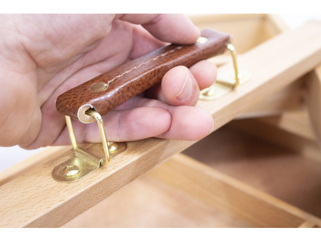 Multifunctionele gereedschapskist Kangaro 3 lagen, 4 laden beukenhout met handvat 23.5x13x34cm