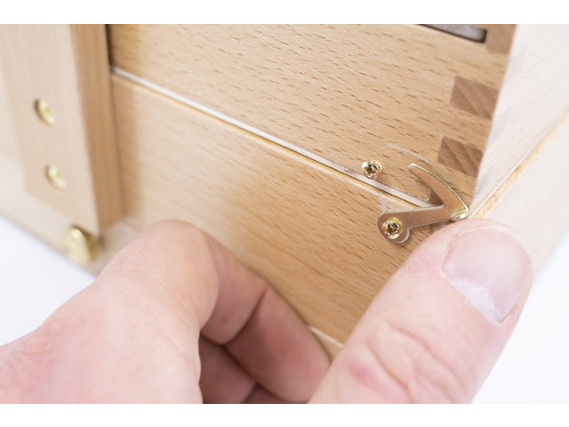 Multifunctionele gereedschapskist Kangaro 3 lagen, 4 laden beukenhout met handvat 23.5x13x34cm