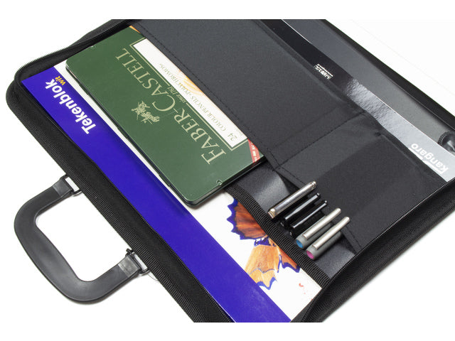 Tekenmap Kangaro A4 zwart met handvat