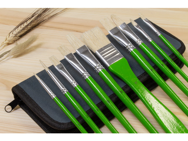 Penselen Kangaro olieverfset van 10stuks in etui