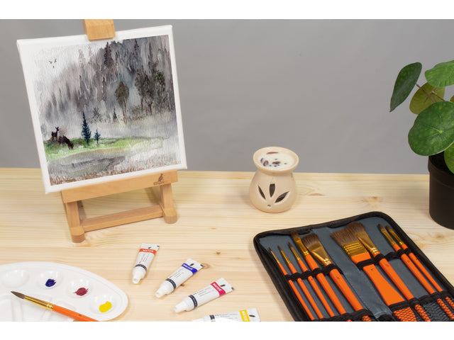 Penselen Kangaro aquarelset van 10 stuks in etui