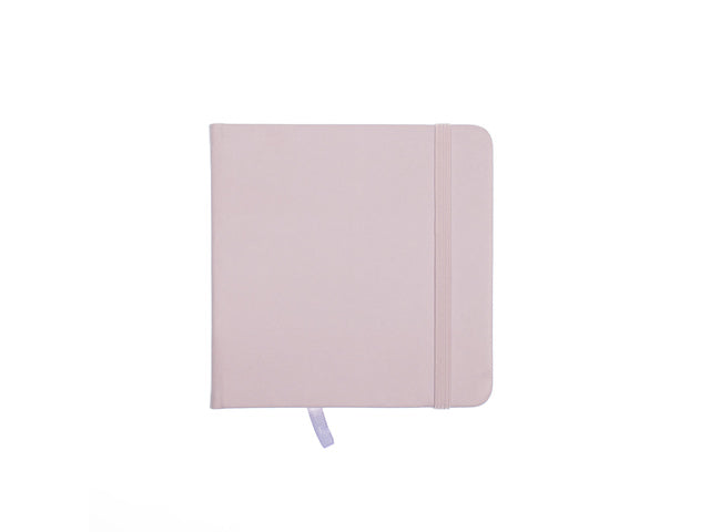 Schetsboek Kangaro 12x12cm violet PU hardcover 80 blad 140 grams roomwit papier met elastiek en lint