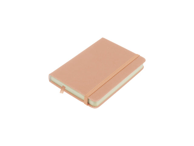 Schetsboek Kangaro A6 oud roze PU hardcover 80 blad 140 grams roomwit papier met elastiek en lint