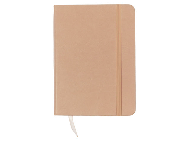 Schetsboek Kangaro A6 oud roze PU hardcover 80 blad 140 grams roomwit papier met elastiek en lint