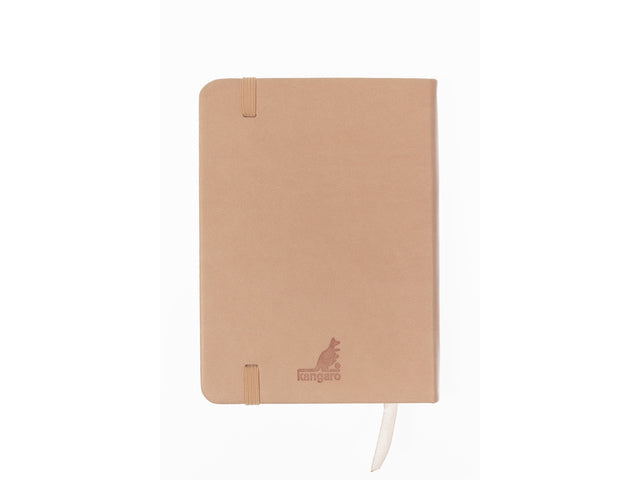 Schetsboek Kangaro A6 oud roze PU hardcover 80 blad 140 grams roomwit papier met elastiek en lint