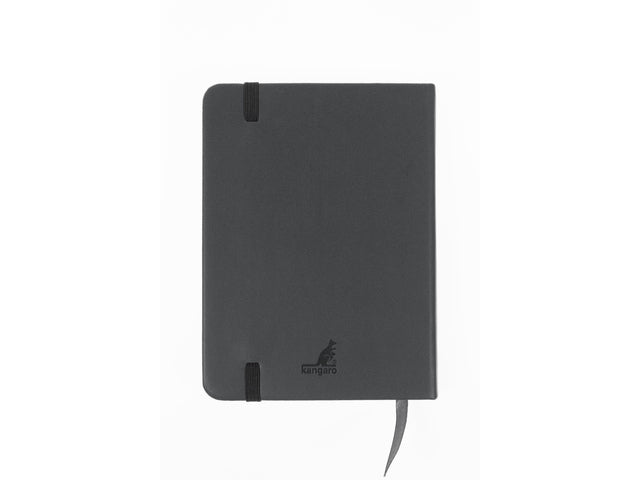 Schetsboek Kangaro A6 cold grey PU HC 80 vel 140gr roomwit met elastiek en lint