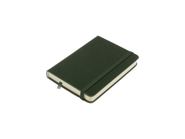 Schetsboek Kangaro A6 forest green PU HC 80 vel 140gr roomwit met elastiek en lint